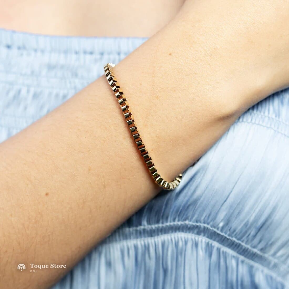 Pulsera Box en oro laminado, foto 2